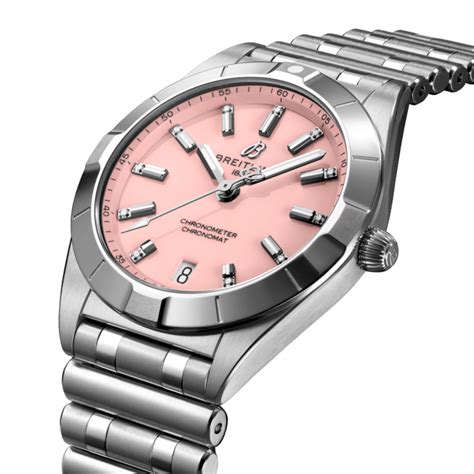 pink breitling watch